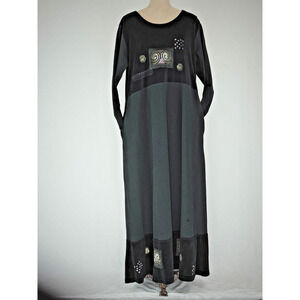 Vintage 90's ISABEL LA by SHAWN One Size Fits Most Art to Wear Black Dress #0039